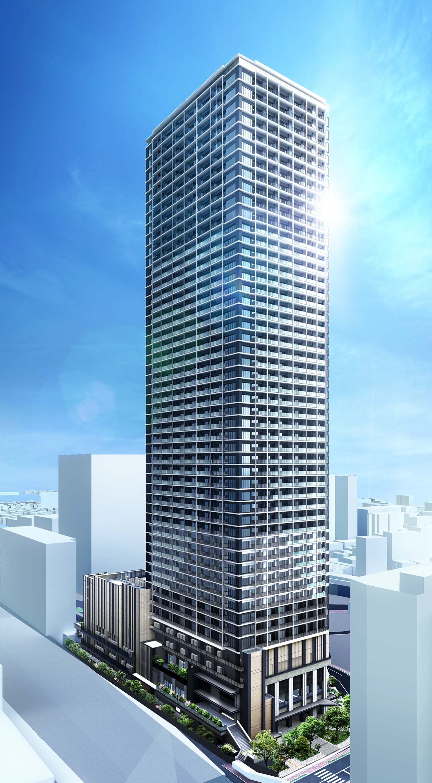 プレミストタワー船橋イメージ（船橋駅前の高層タワーと街並み）